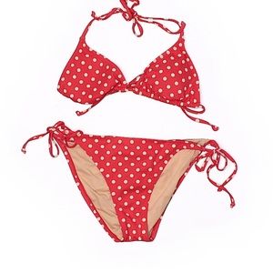 J. Crew Red Polka Dot Bikini Size M